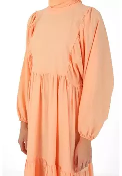 Платье макси REFKA Modanisa, оранжевый