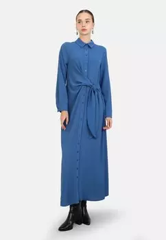 Платье макси REFKA Modanisa, синий