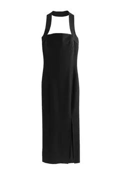 Платье макси REGULAR FIT - HALTER NECK COLUMN Next, черный