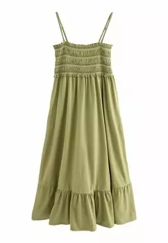 Платье макси REGULAR FIT - Jersey dress Next, зеленый