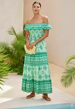 Платье макси REGULAR FIT Lipsy, зеленый