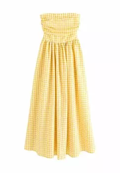 Платье макси REGULAR FIT - SEERSUCKER BANDEAU MIDI SUMMER - Day dress Next, желтый