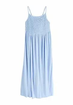 Платье макси REGULAR FIT STRAPPY SHIRRED - Jersey dress Next, синий