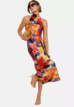 Платье макси REGULAR FITTIE HALTER NECK MIDI Friends Like These, мультиколор