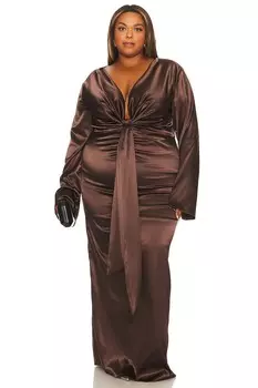 Платье макси REMI x REVOLVE Cat, цвет Chocolate Brown
