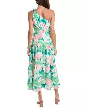 Платье макси REVERIEE, зеленый