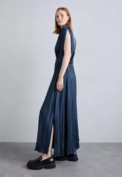 Платье макси REVILLOU maje, темно-синий