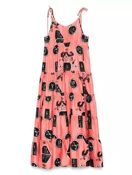 Платье макси Rianna + Nina Tependris Volant Sonia, розовый