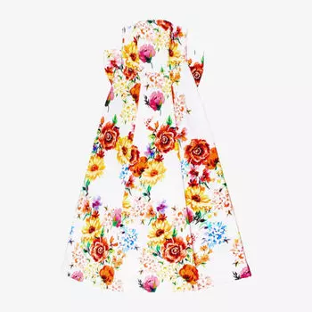 Платье макси Ro&Zo Annie из хлопка с цветочным принтом и декоративным бантом, мультиколор