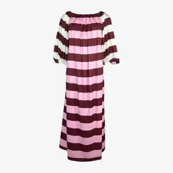 Платье макси Ro&Zo Gigi с открытыми плечами из эластичного трикотажа, розовый