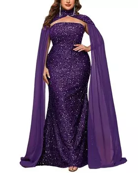 Платье макси ROMANISSA, фиолетовый