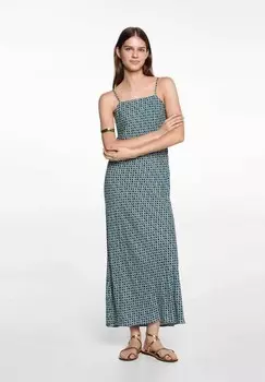 Платье макси RONDA Mango Kids, темно-синий