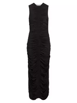Платье макси Roxie со сборками Marie Oliver, черный