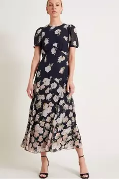 Платье макси Роза Monsoon, черный