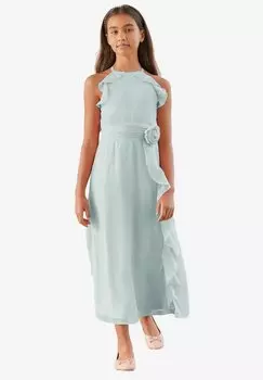 Платье макси Ruffle Corsage Prom Regular Fit Lipsy, синее