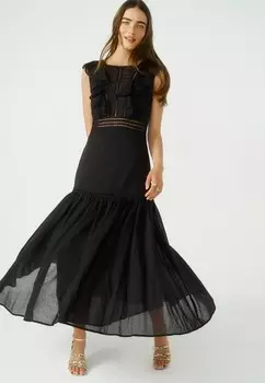 Платье макси RUFFLE REGULAR FIT Next, черный
