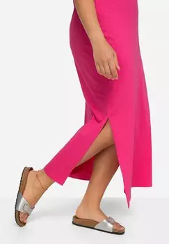 Платье макси RUNDHALS HALBAM SEITENSCHLITZE Angel of Style, розовый