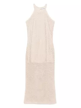 Платье макси рыхлой вязки DKNY, нейтральный