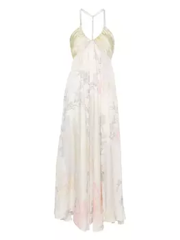 Платье макси с абстрактным принтом Forte Forte, нейтральный