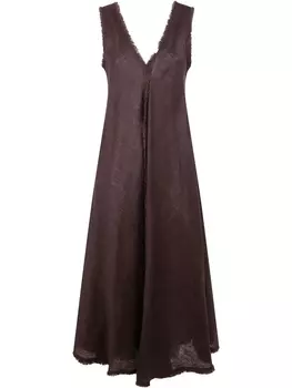 Платье макси с бахромой PAROSH P.A.R.O.S.H., коричневый