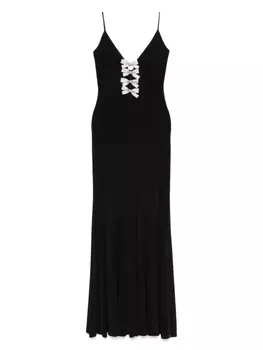 Платье макси с бантом NISSA, черный