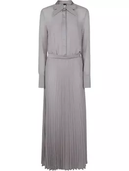 Платье макси с бантом от Emporio Armani, серый