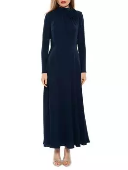 Платье макси с бантом Shiloh Alexia Admor, темно-синий