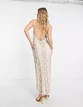 Платье макси с бретелями и бретельками ASOS DESIGN