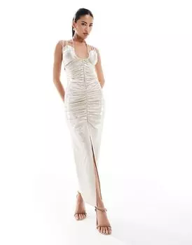 Платье макси с бретелями и бретелями ASOS DESIGN
