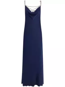 Платье макси с цепочками Rabanne, синий