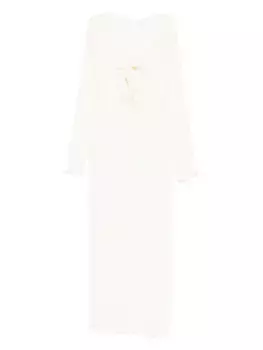 Платье макси с цветочной аппликацией Magda Butrym, белый