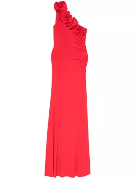 Платье макси с цветочной аппликацией NISSA, красный