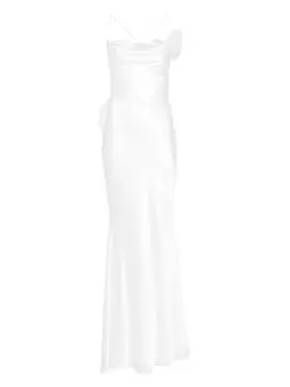 Платье макси с цветочной аппликацией Parlor, белый