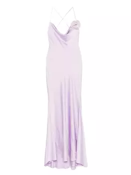 Платье макси с цветочной аппликацией Parlor, фиолетовый