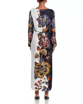 Платье макси с цветочным принтом FARM Rio, мультиколор