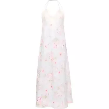 Платье макси с цветочным принтом Halliday Zimmermann, светло-голубой