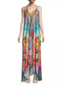 Платье макси с цветочным принтом и бретелькой на бретельках Ranee'S, цвет Blue Pink