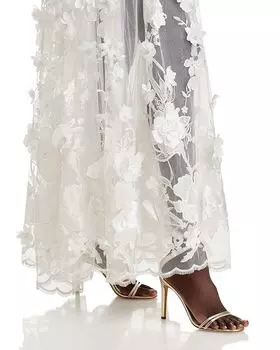 Платье макси с цветочным принтом и бисером Anastasia BRONX AND BANCO, белый