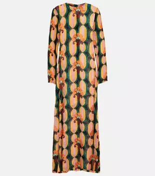 Платье макси с цветочным принтом La Doublej, мультиколор