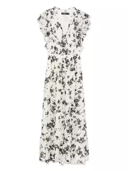 Платье макси с цветочным принтом Lauren Ralph Lauren, нейтральный