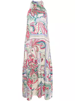 Платье макси с цветочным принтом LIU JO, розовый