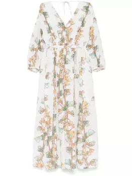 Платье макси с цветочным принтом Paul Smith, белый