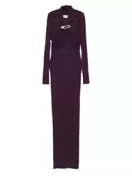 Платье макси с декоративной булавкой Giuseppe Di Morabito, фиолетовый