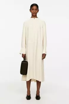Платье макси с длинными рукавами Arket, белый