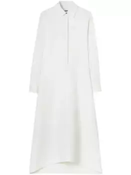 Платье макси с длинными рукавами JIL SANDER, белый