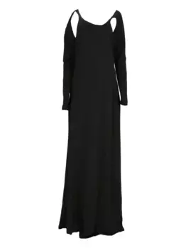 Платье макси с длинными рукавами TOM FORD, черный