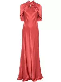 Платье макси с драпировкой Alberta Ferretti, розовый