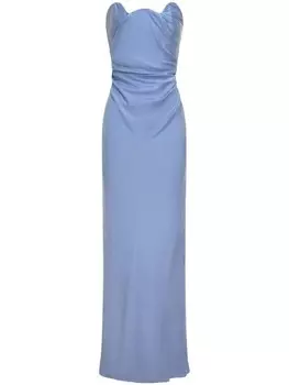 Платье макси с драпировкой Aries Rachel Gilbert, синий