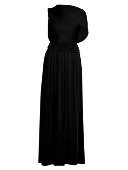 Платье макси с драпировкой Delphi Altuzarra, черный
