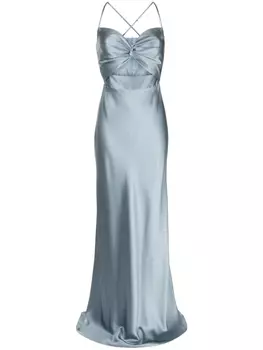 Платье макси с драпировкой Michelle Mason, синий